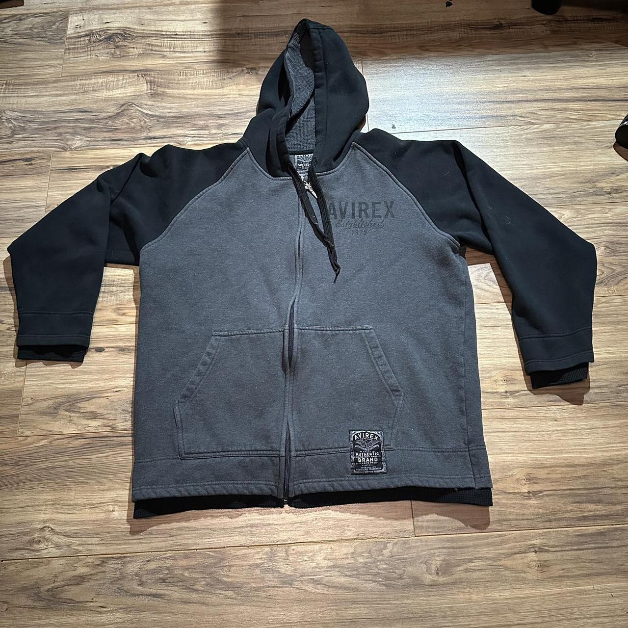 Avirex Zip Up Hoodie Insane quality, double layered... - Depop