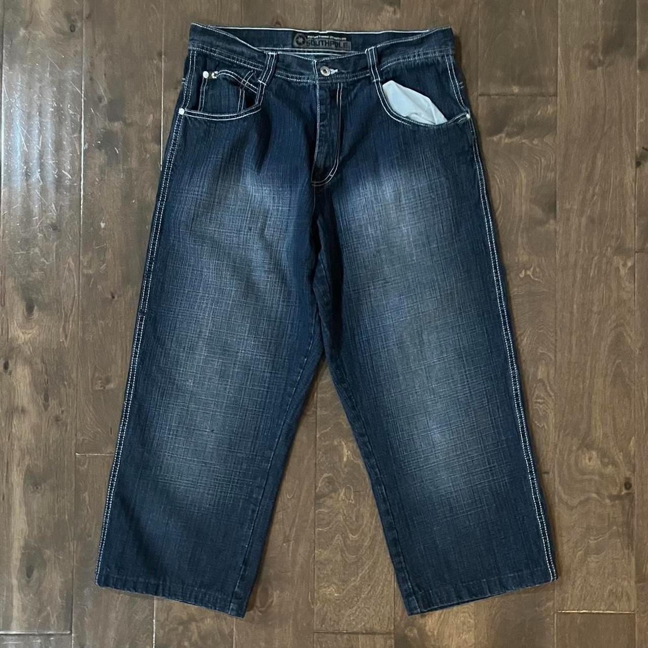 Southpole Men's Blue and Navy Jeans | Depop