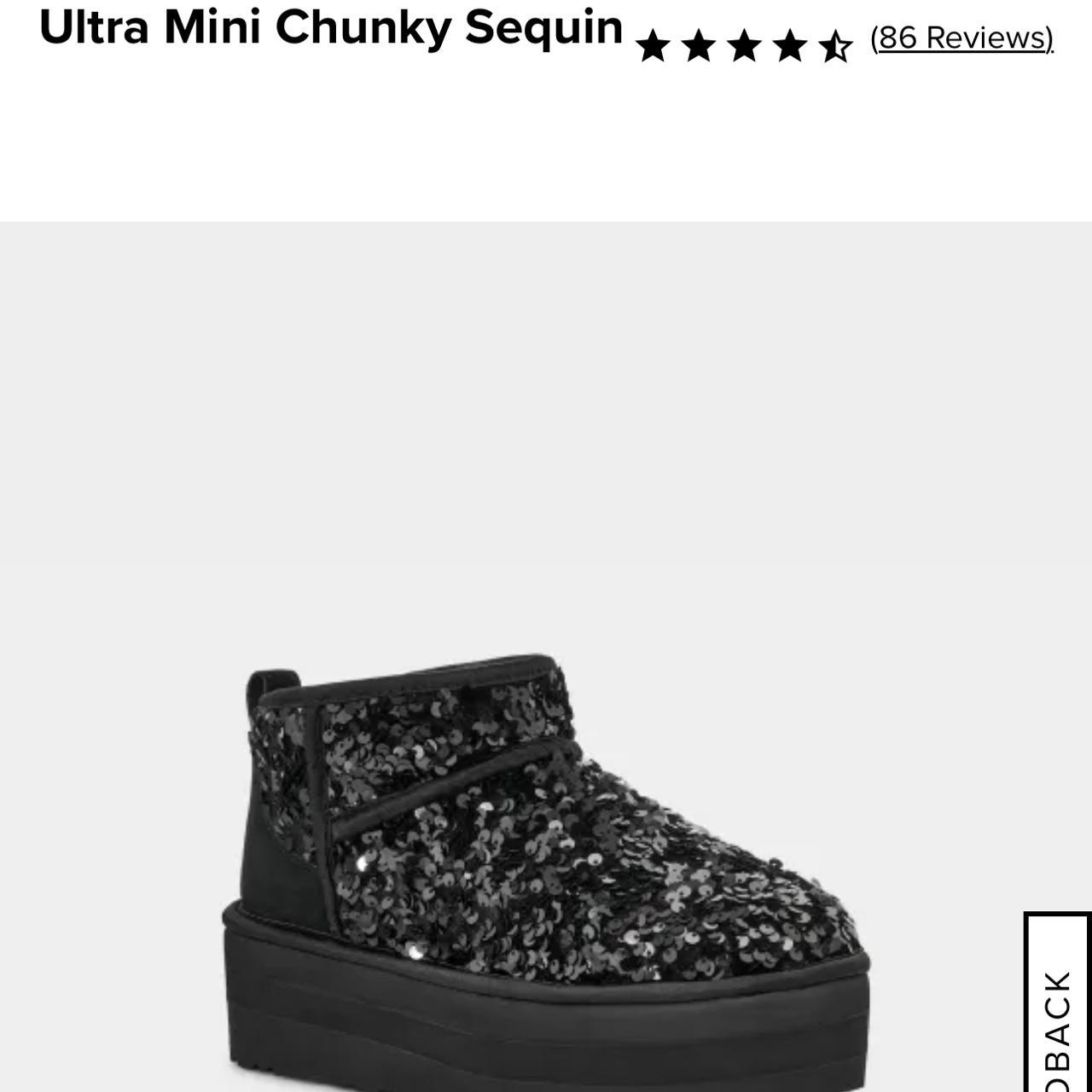 Ugg Ultra Mini Chunky Sequin Boots Black