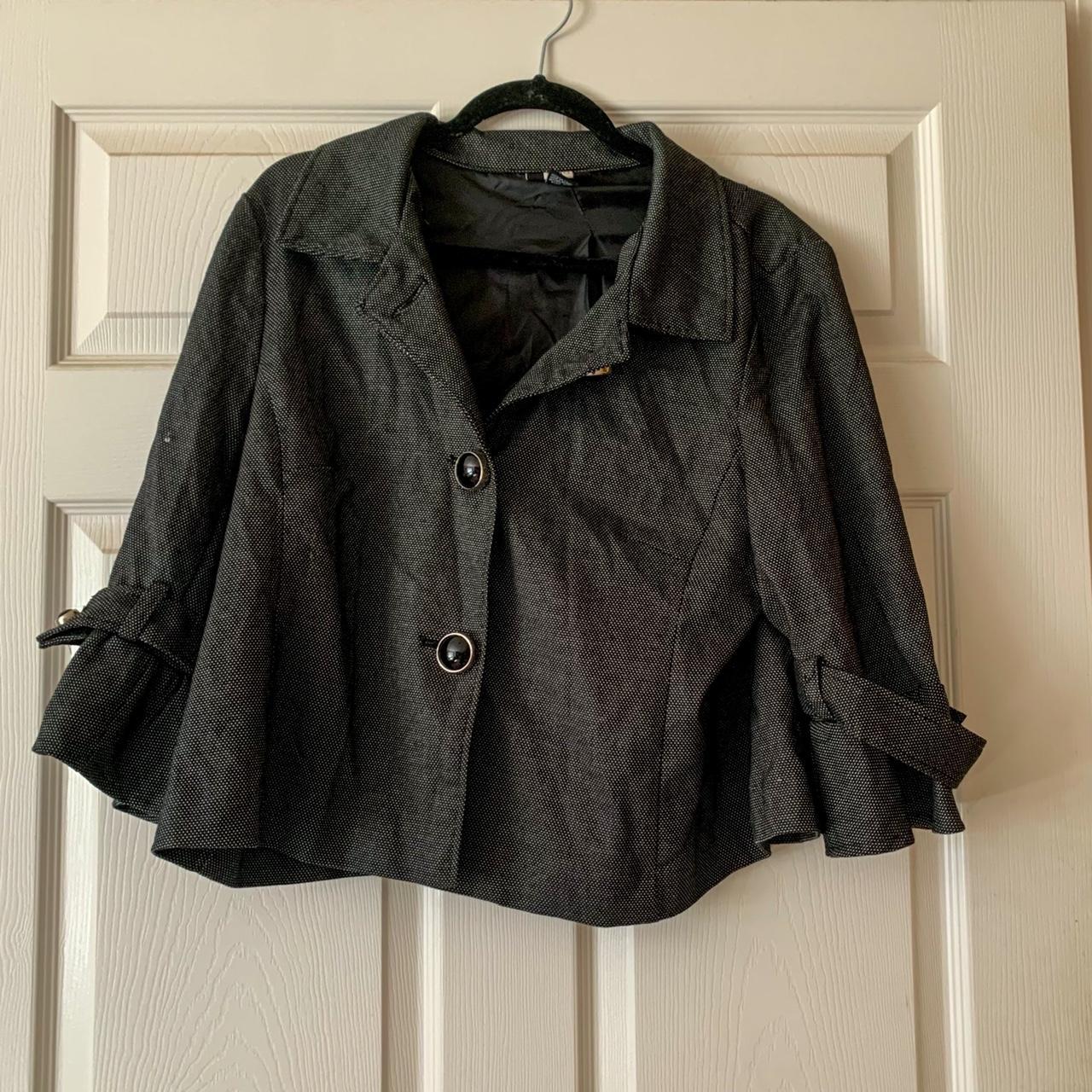 Women's Black and Grey Blouse | Depop