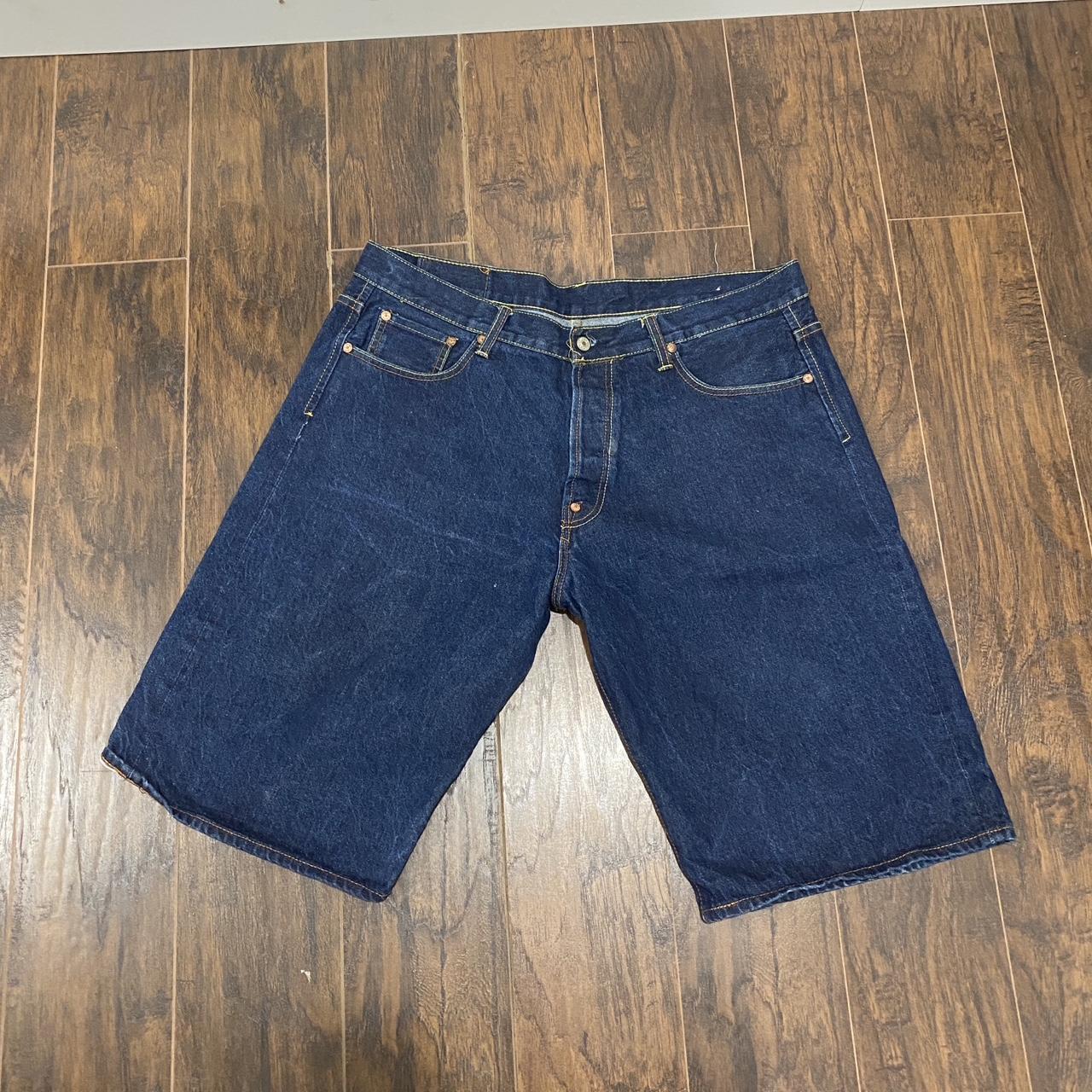 Evisu Jean Shorts Size 40 Baggy fit Price is firm... - Depop