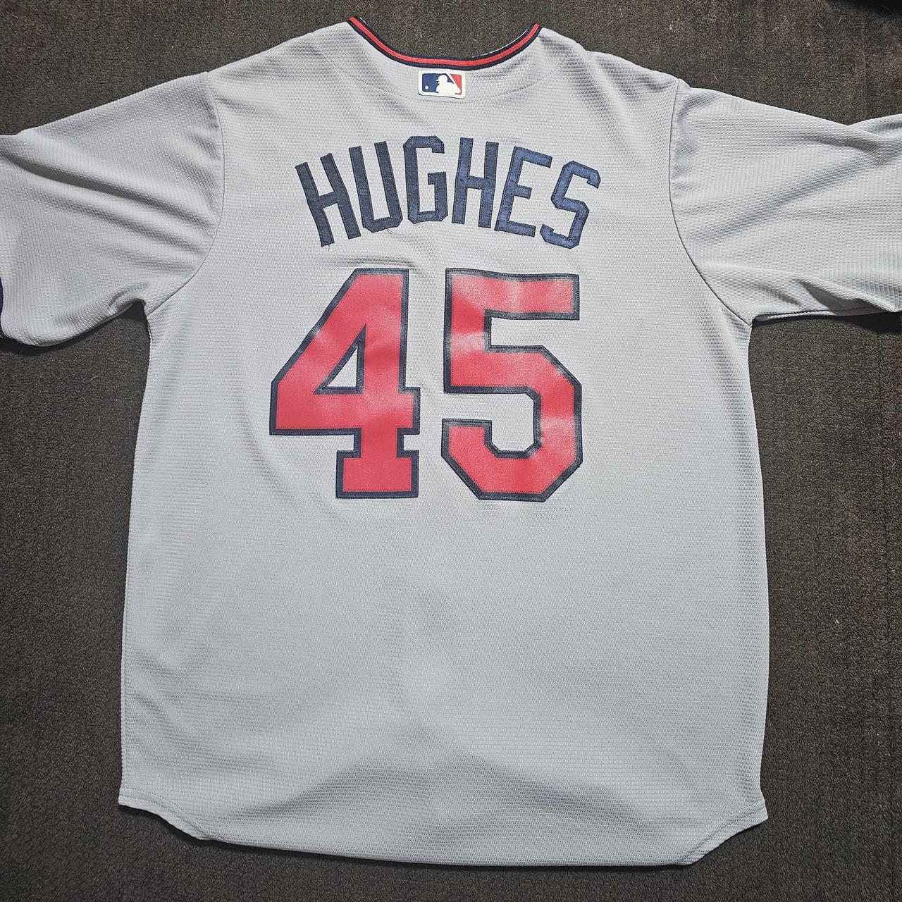 Men's Majestic Phil Hughes White Minnesota Twins Official Cool