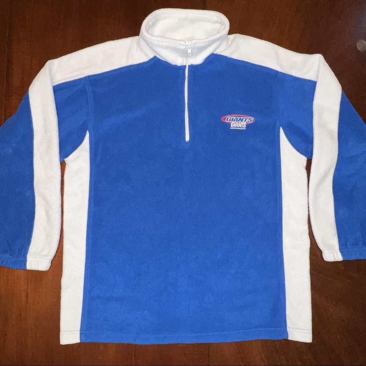 Vintage NFL New York Giants Zip Up Sweatshirt Blue Large