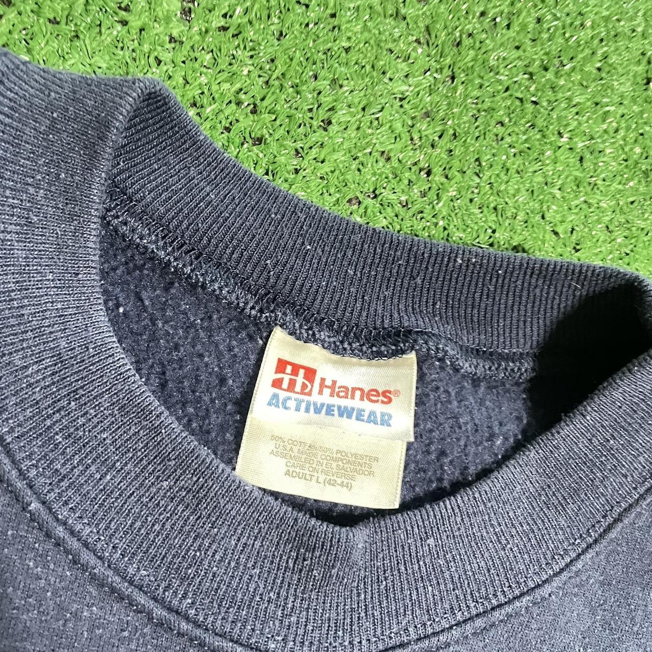 Vintage late 90’s Hanes grandma sweater in navy... - Depop