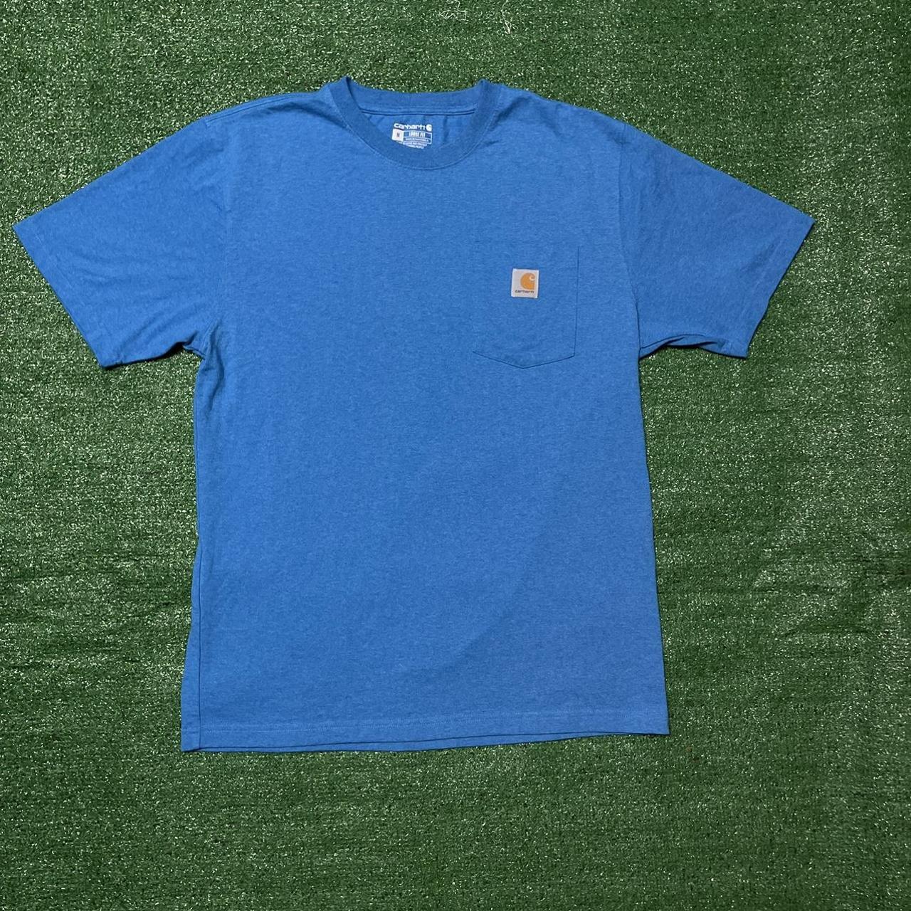 Men’s Carhartt shirt in blue, size medium (Loose... - Depop