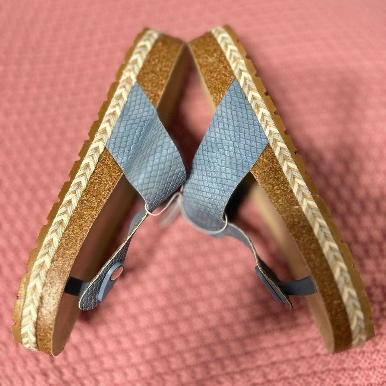 Source Unknown Women's Sandals - Blue/Tan – Styli… - image 6