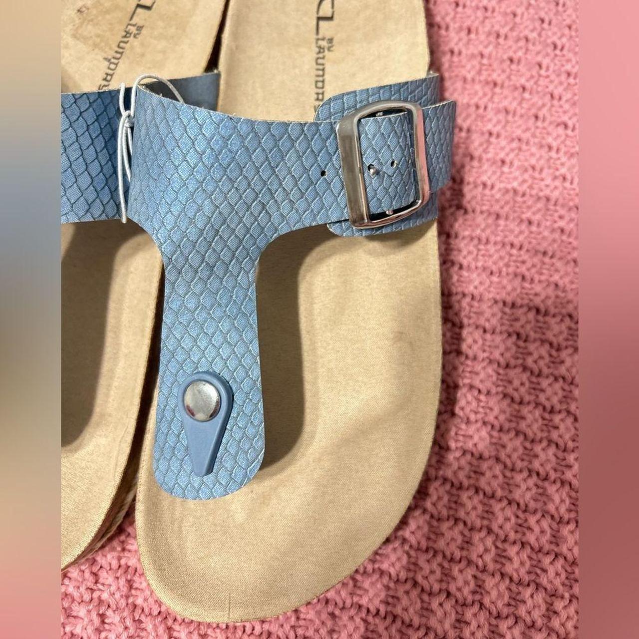 Source Unknown Women's Sandals - Blue/Tan – Styli… - image 7