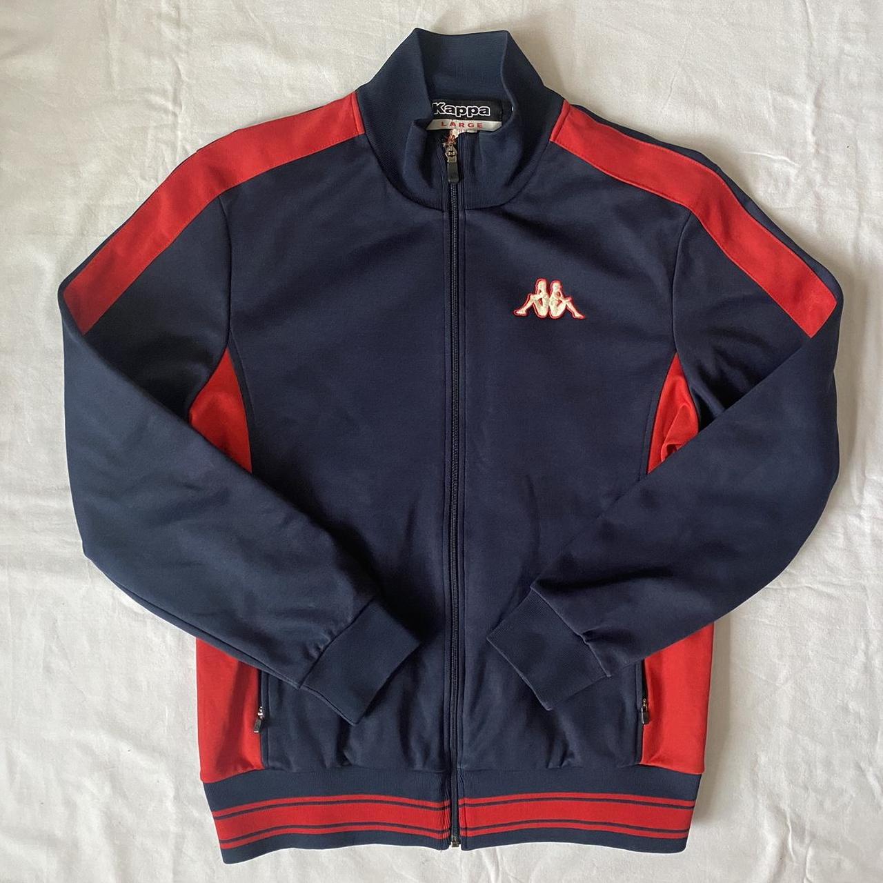 Kappa navy cheap track jacket