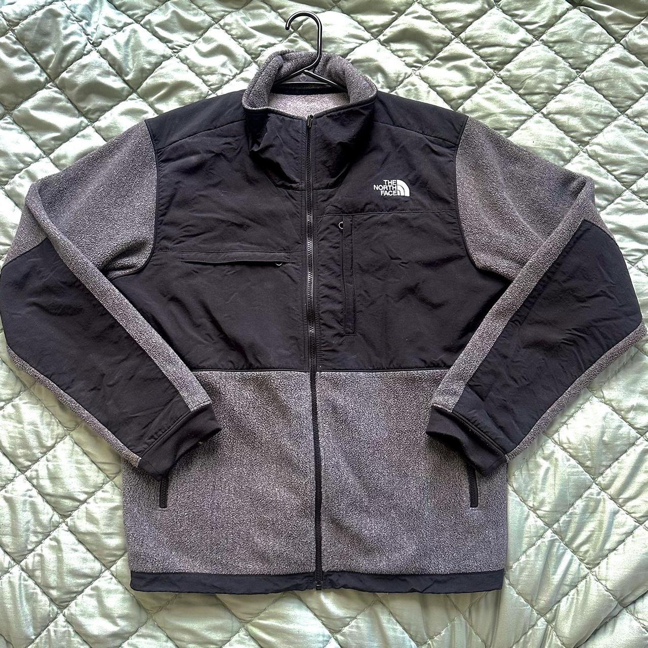 North Face gray men’s fleece jacket Size:... - Depop