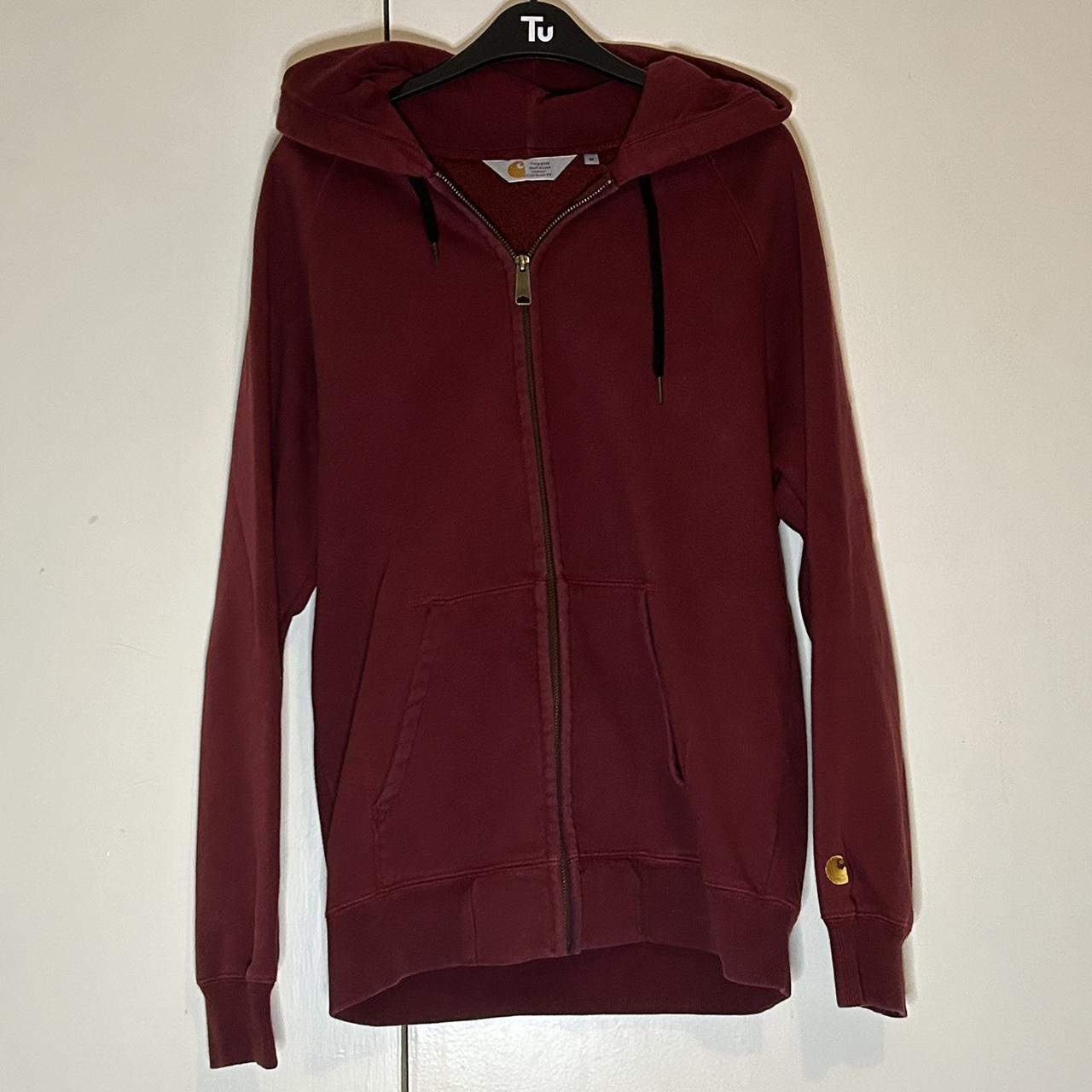 Dark crimson carhartt hoodie best sale