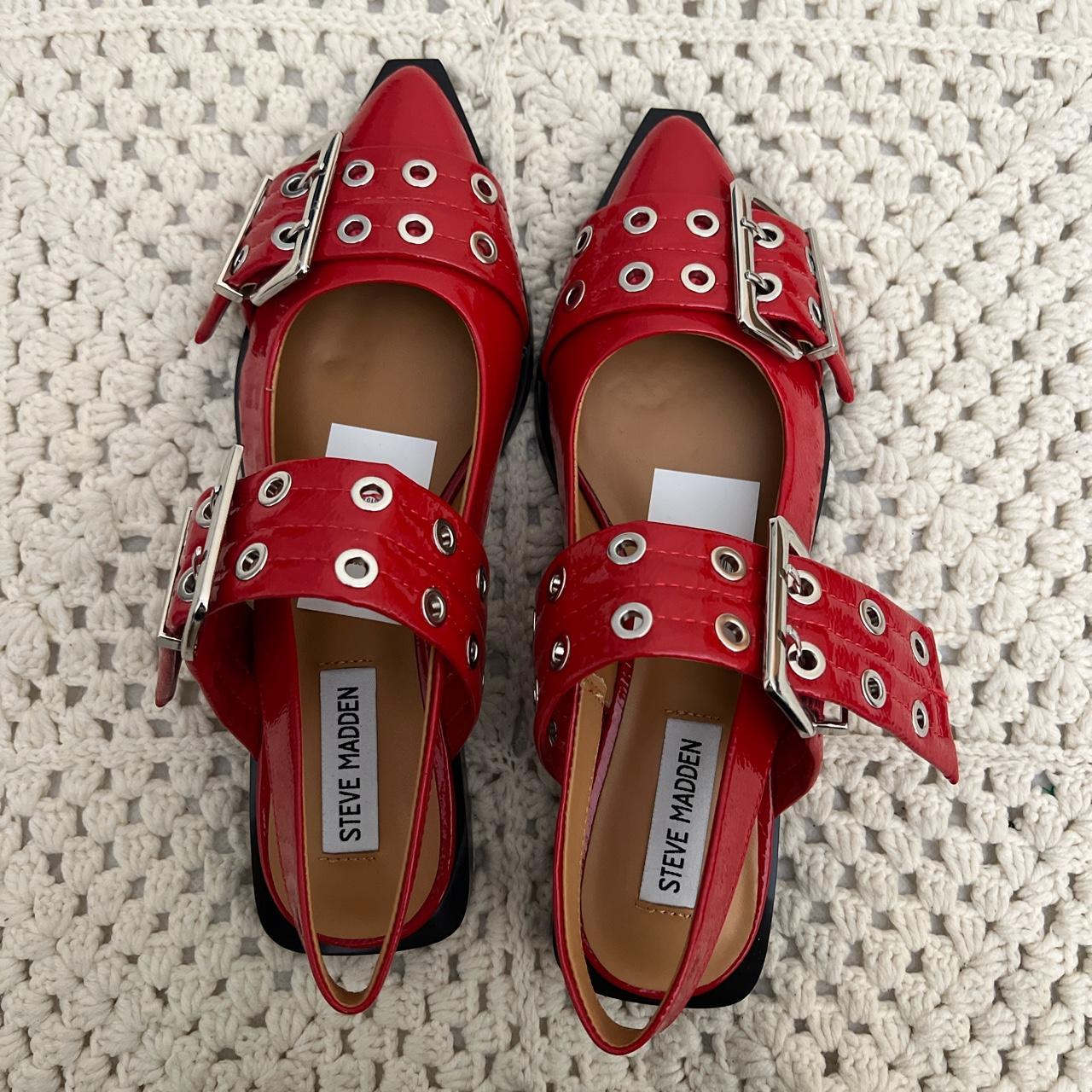 buckled and strapped flats Depop