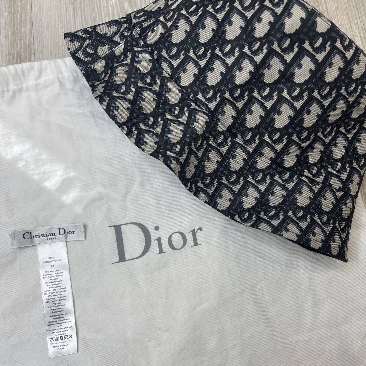 Dior reversible bucket hat 100% Authentic Worn once - Depop