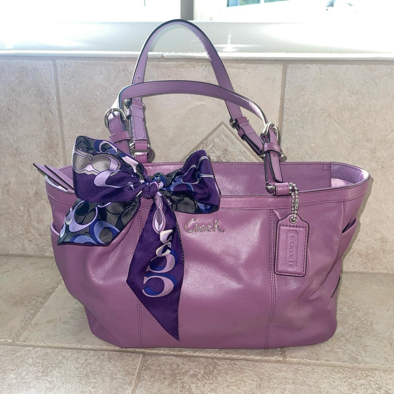 Leather crossbody bag Coach Purple in Leather - 30139645