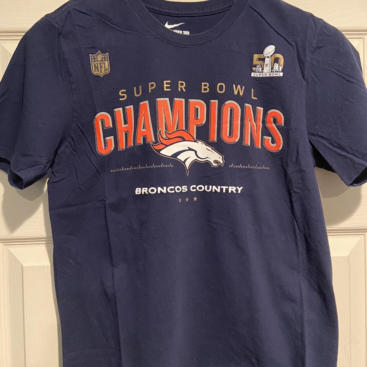 Super Bowl 50 San Fransisco 2016 Broncos Shirt Medium - Depop