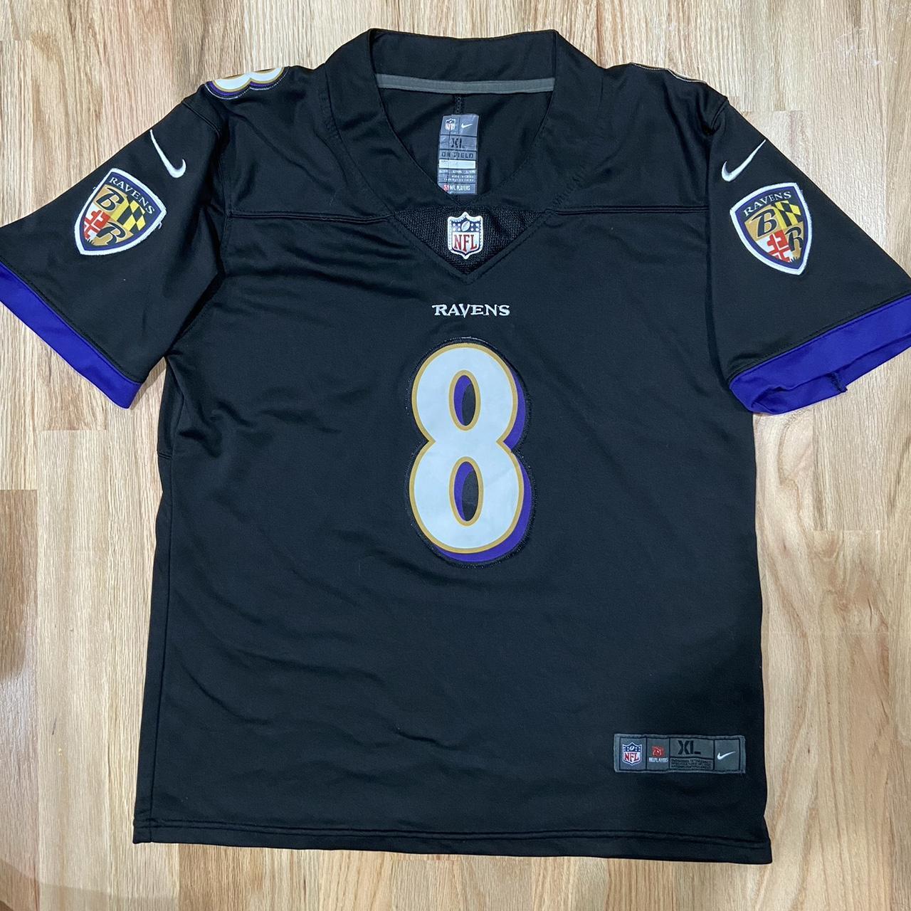 NFL, Shirts & Tops, Nfl Youth Lamar Jackson Ravens Jersey Size 8 Medium