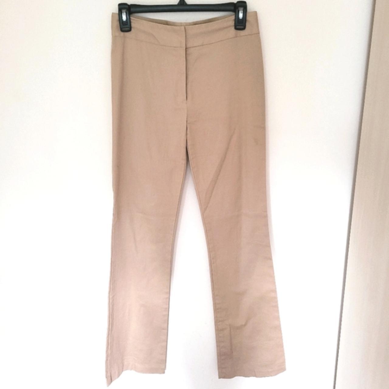 Beige Bootcut Pants