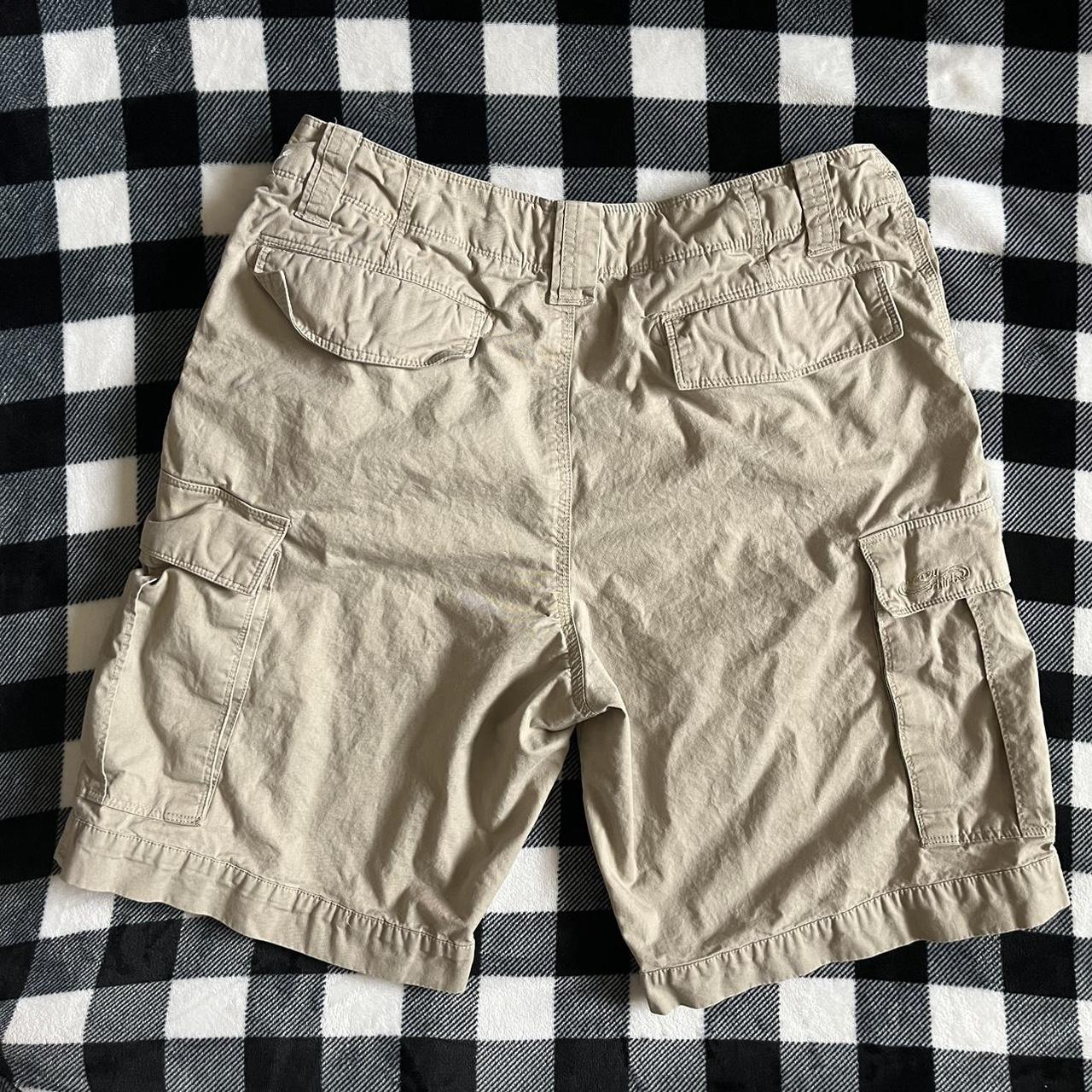 Crazy Shirts Men's Tan and Cream Shorts Depop