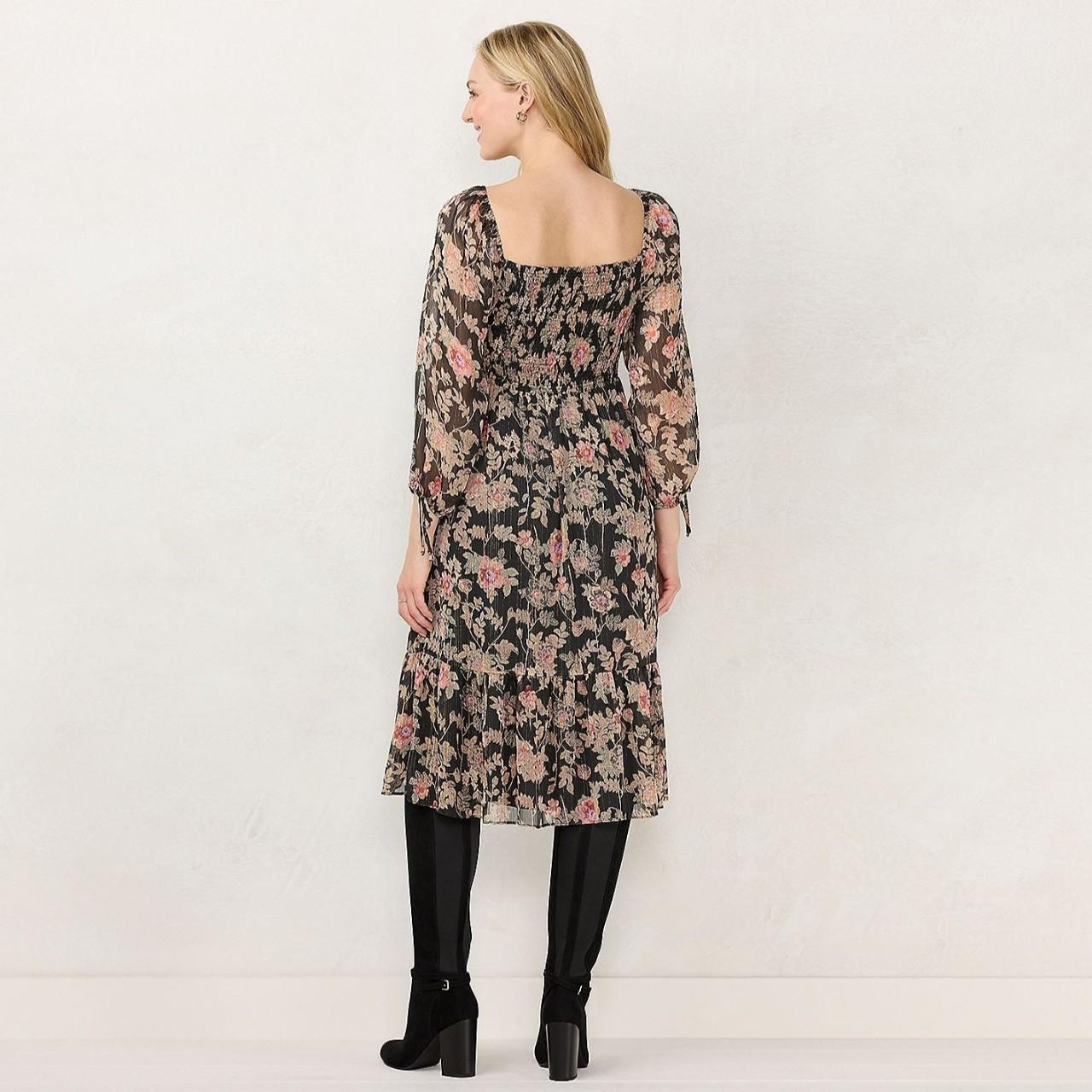 Women's LC Lauren Conrad Floral Smocked Bodice Midi Dress