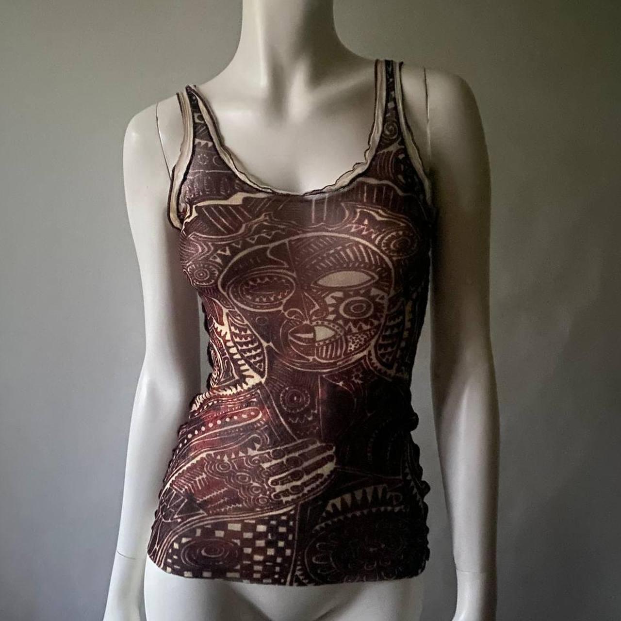 トップス jean paul gaultier tops archive Rare Jean Paul Gaultier classique maille archive mesh top