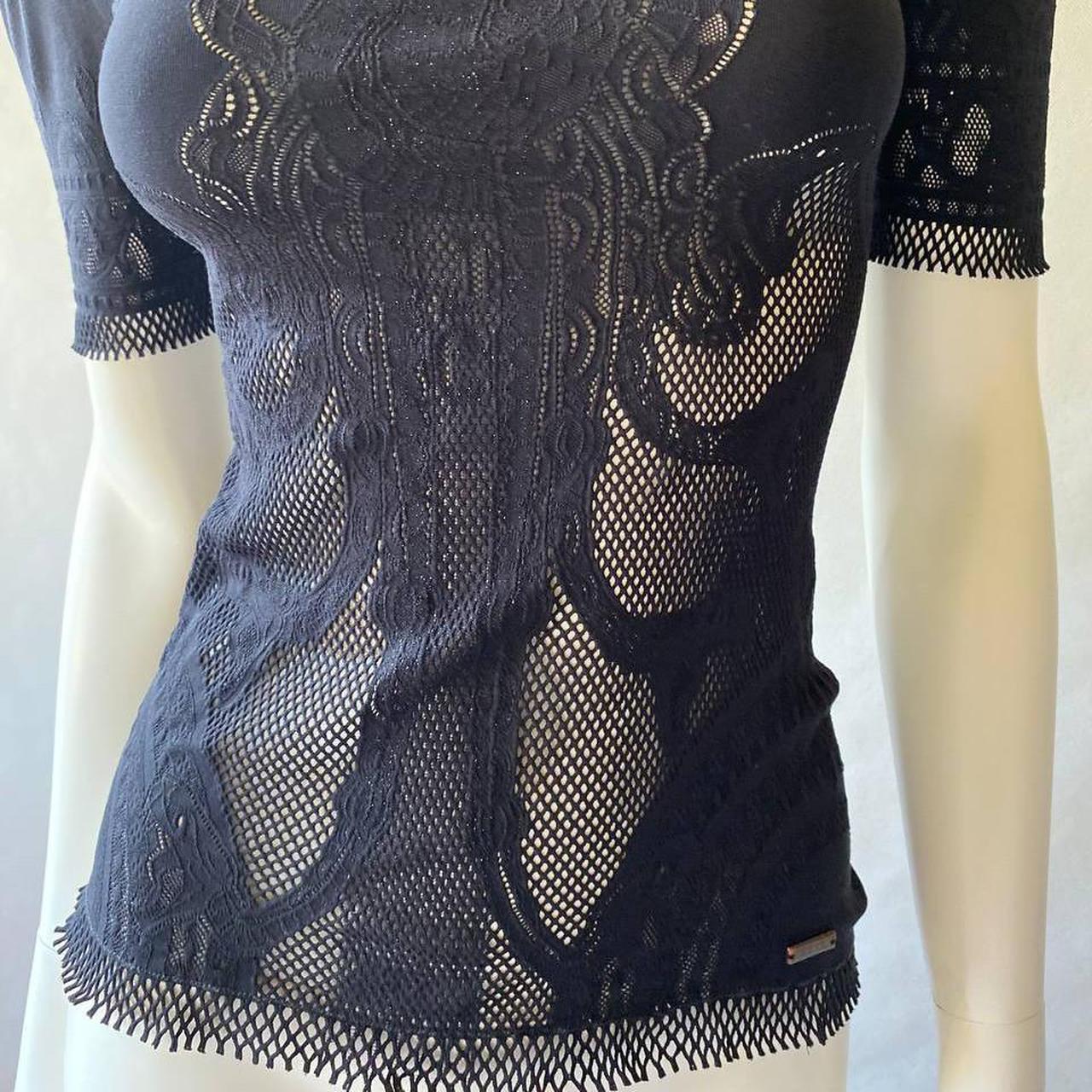 Vintage archive Roberto Cavalli mesh top Please | Depop
