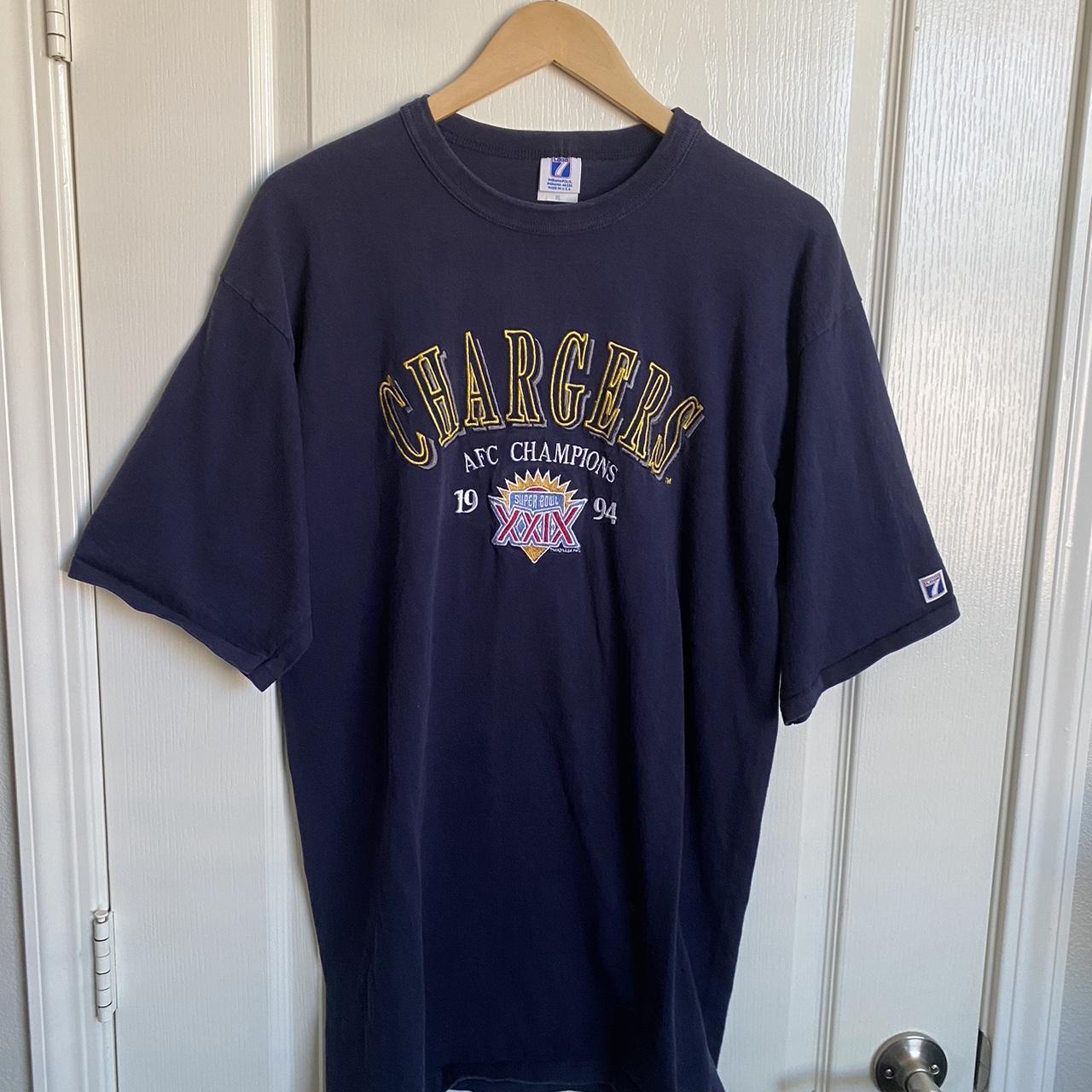 Vintage 90s San Diego Chargers LOGO 7 shirt jersey. - Depop