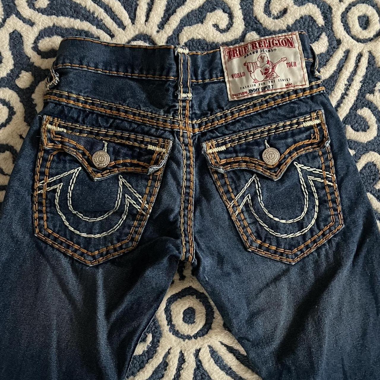 true religion Jimmy super T stitch jeans waist... - Depop