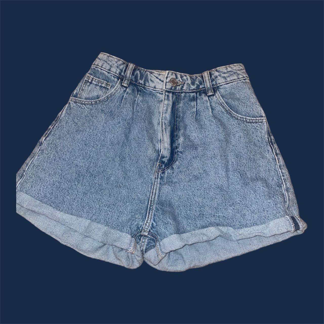 Women S Blue And Navy Shorts Depop   P0 