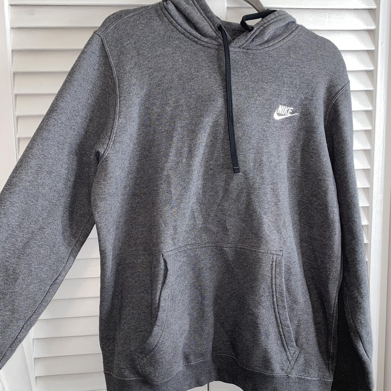 Grey Nike hoodie - Depop