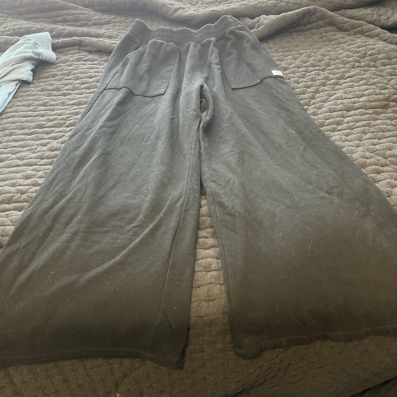 Wide leg sweatpants worn only ONCE from H&M. In - Depop