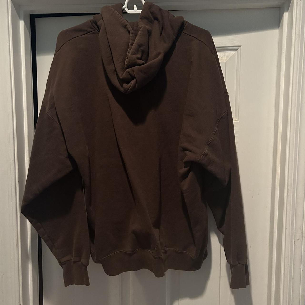 dark chocolate brown Hanes hoodie. Size XL Super... - Depop