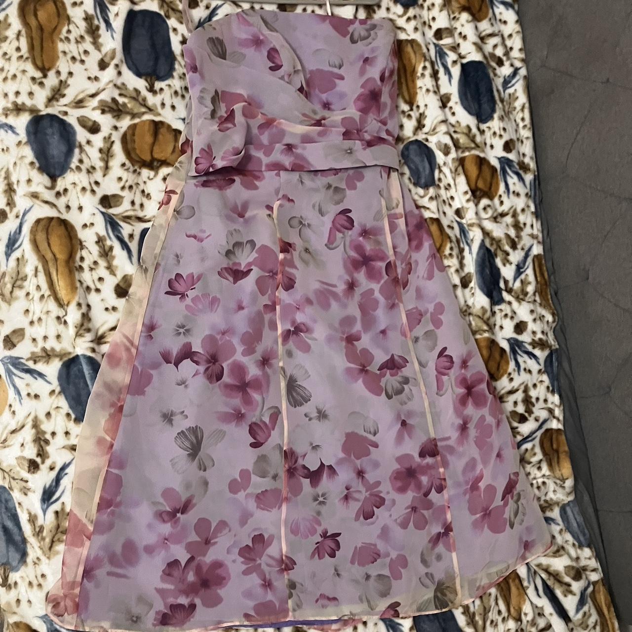 pink and purple formal dress perfect for... - Depop