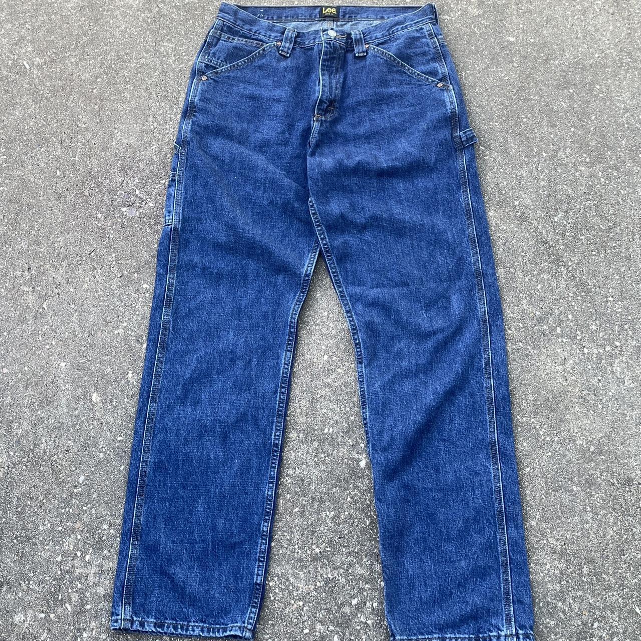 Lee Men's Blue and Purple Jeans Depop