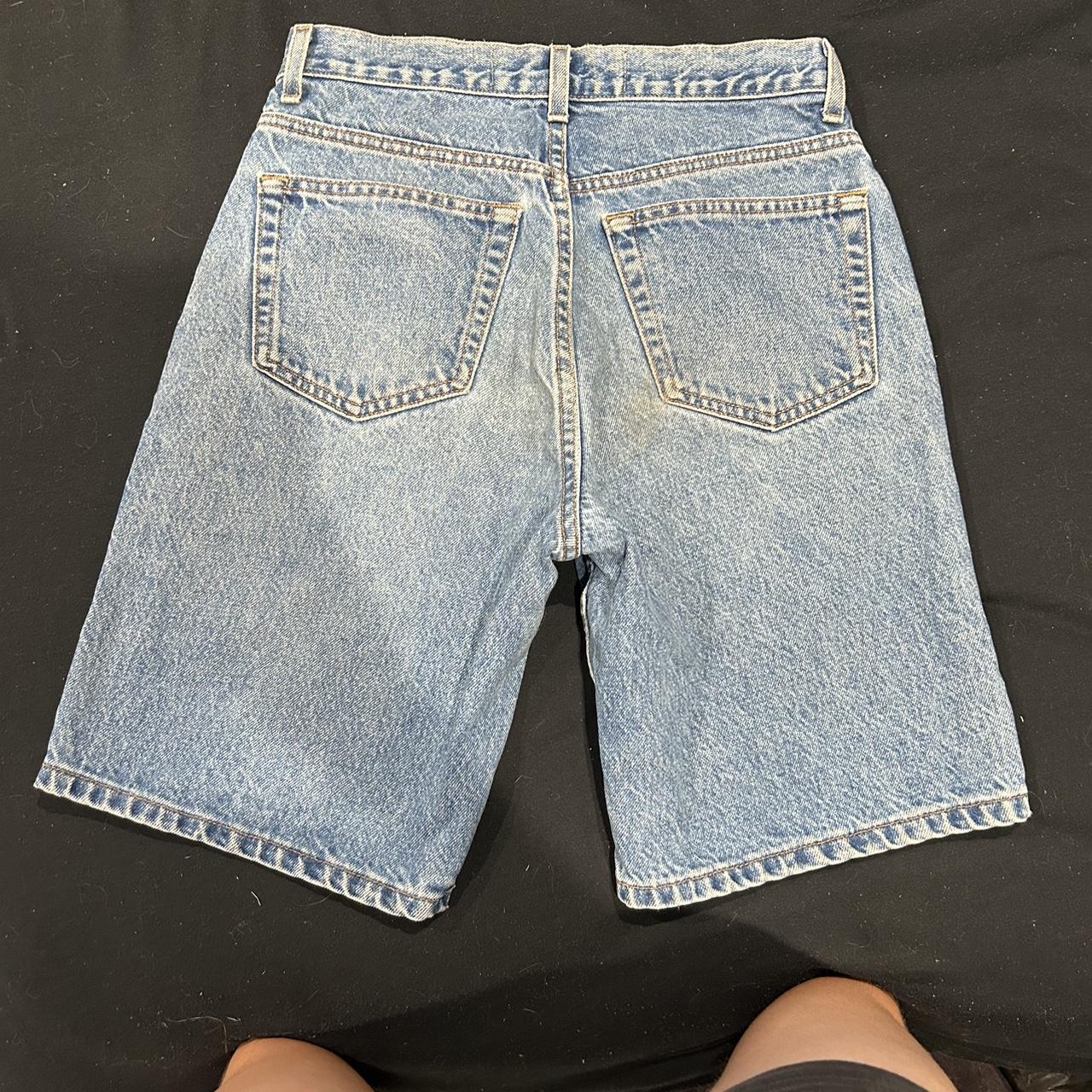 vintage structure jorts sick wash and sillouette... - Depop