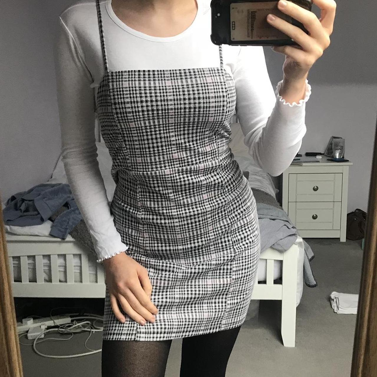 Bershka gingham dress best sale