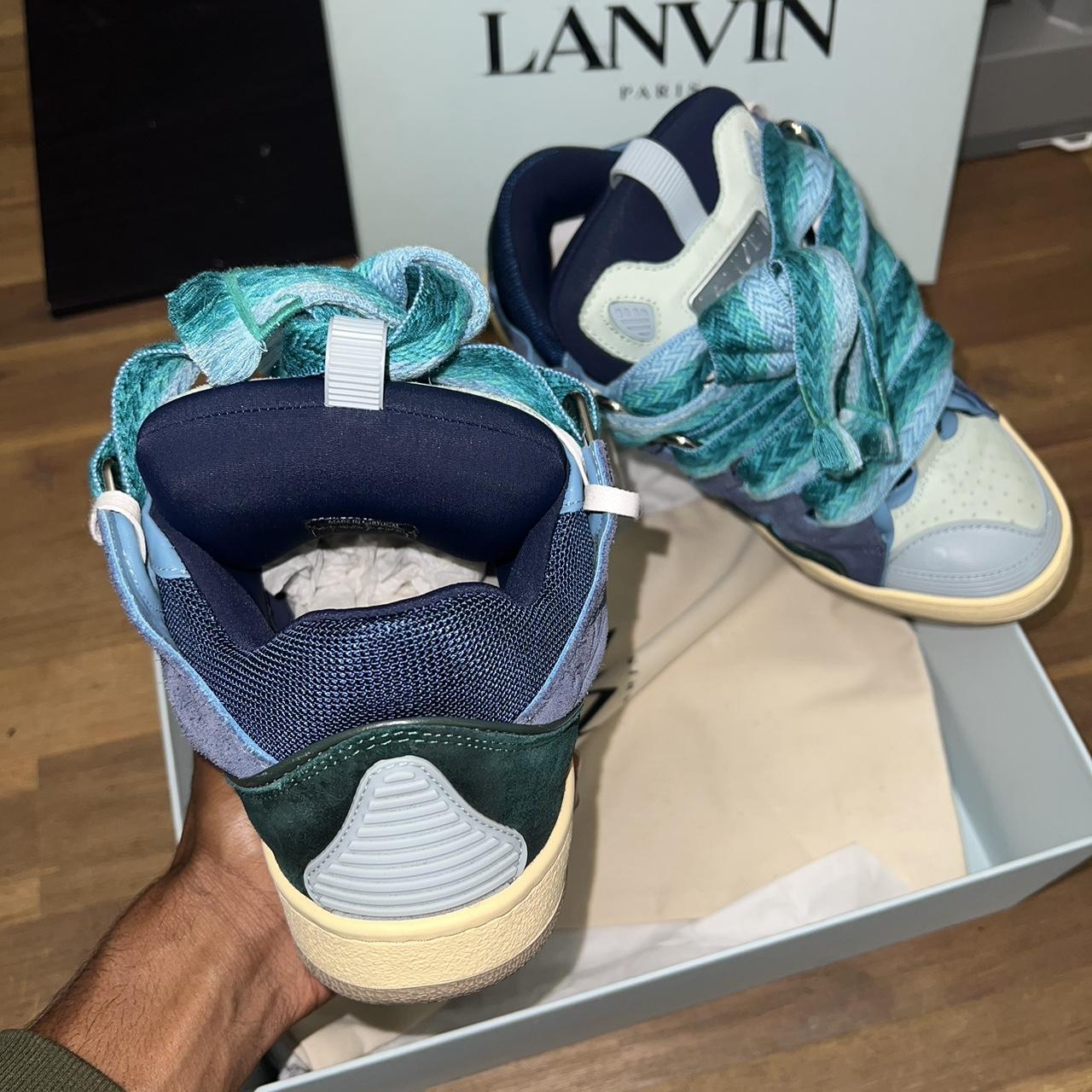 Lanvin Suede Curb Sneaker, Worn 4 times. Size 43 (US | Depop