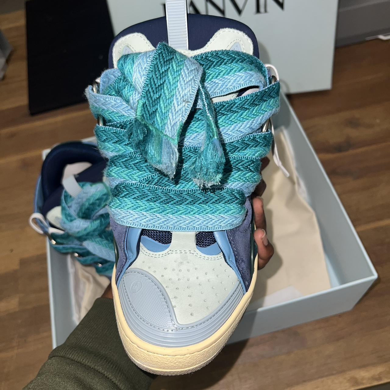 Lanvin Suede Curb Sneaker, Worn 4 times. Size 43 (US | Depop