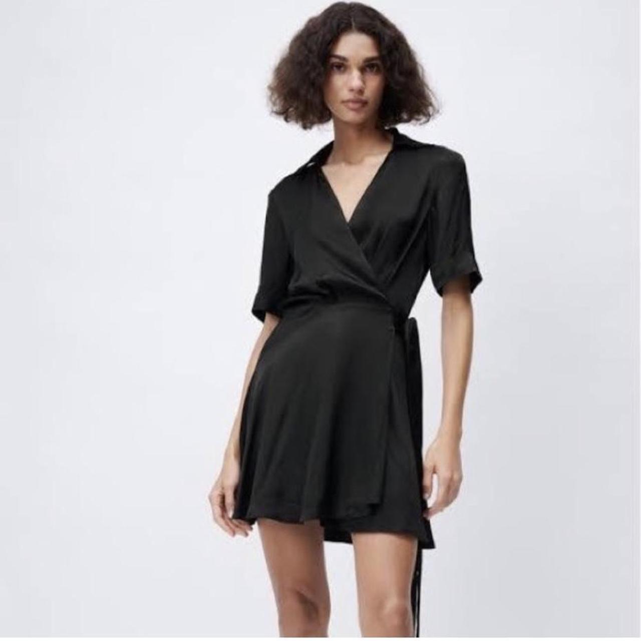 Black wrap outlet dress zara