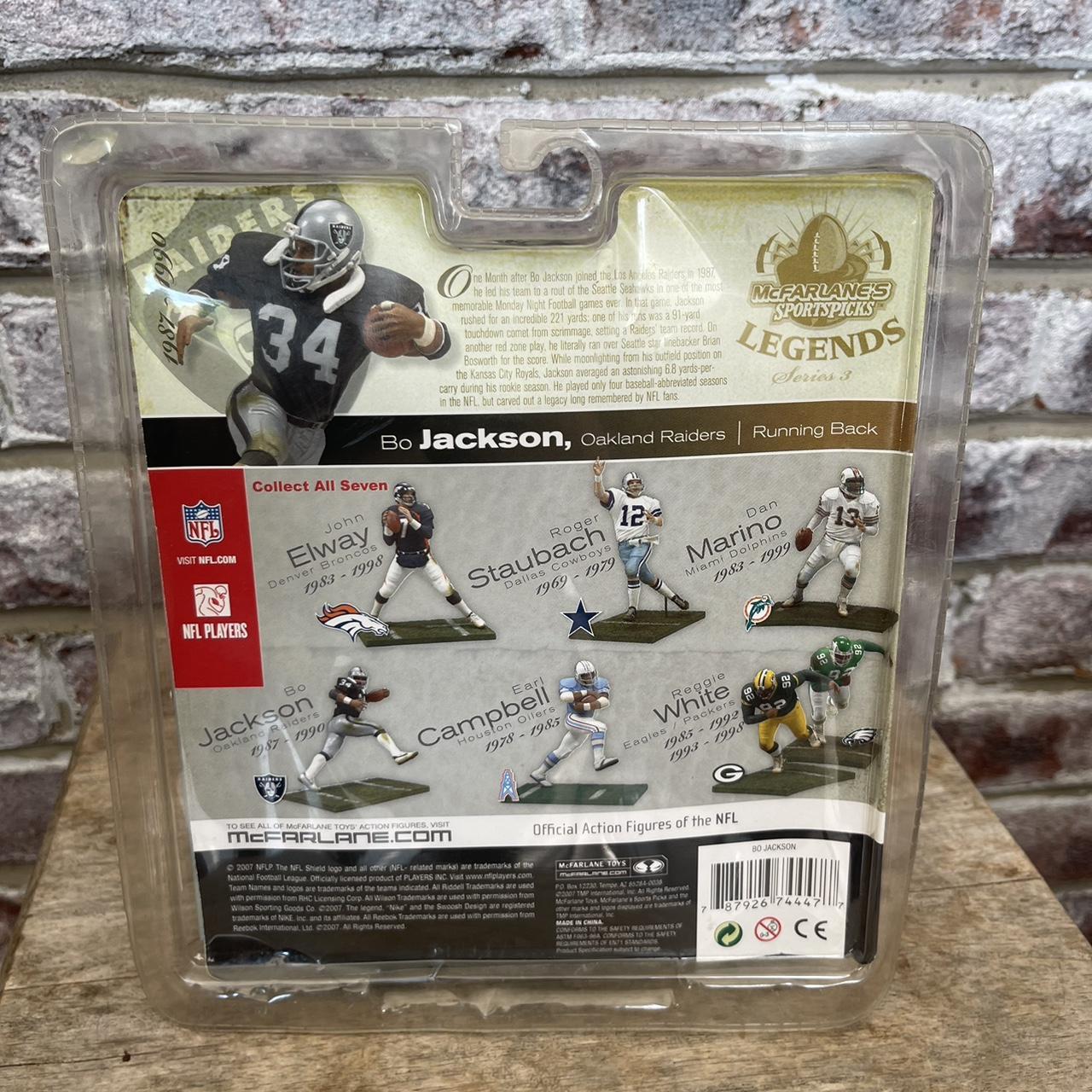 Bo Jackson Figure Oakland Raiders RB New 2007 NFL Legends Series 3 McFarlane