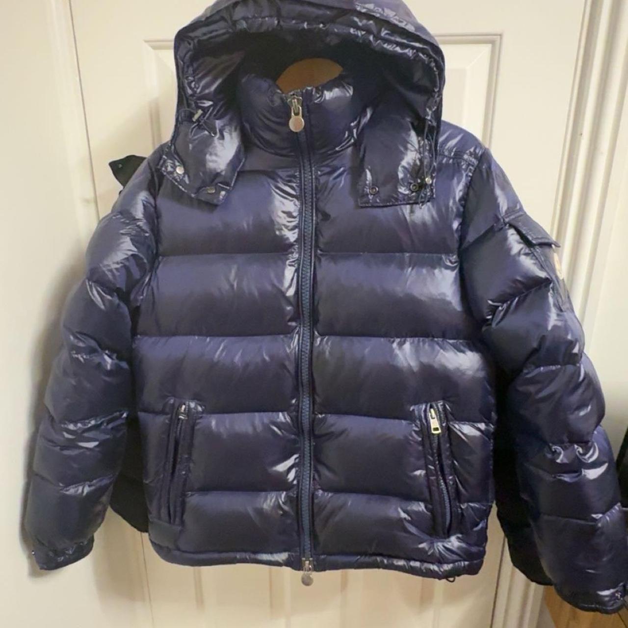 navy blue Moncler Maya Size 2 Scanable - Depop