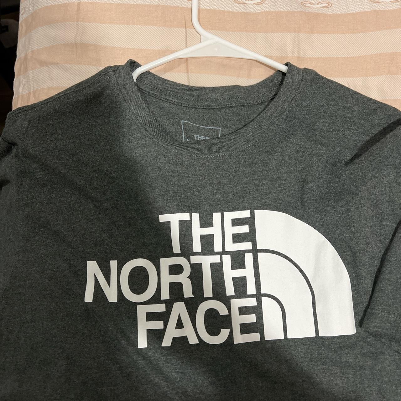 The North Face Tshirt - Dark Grey Size XL Never... - Depop