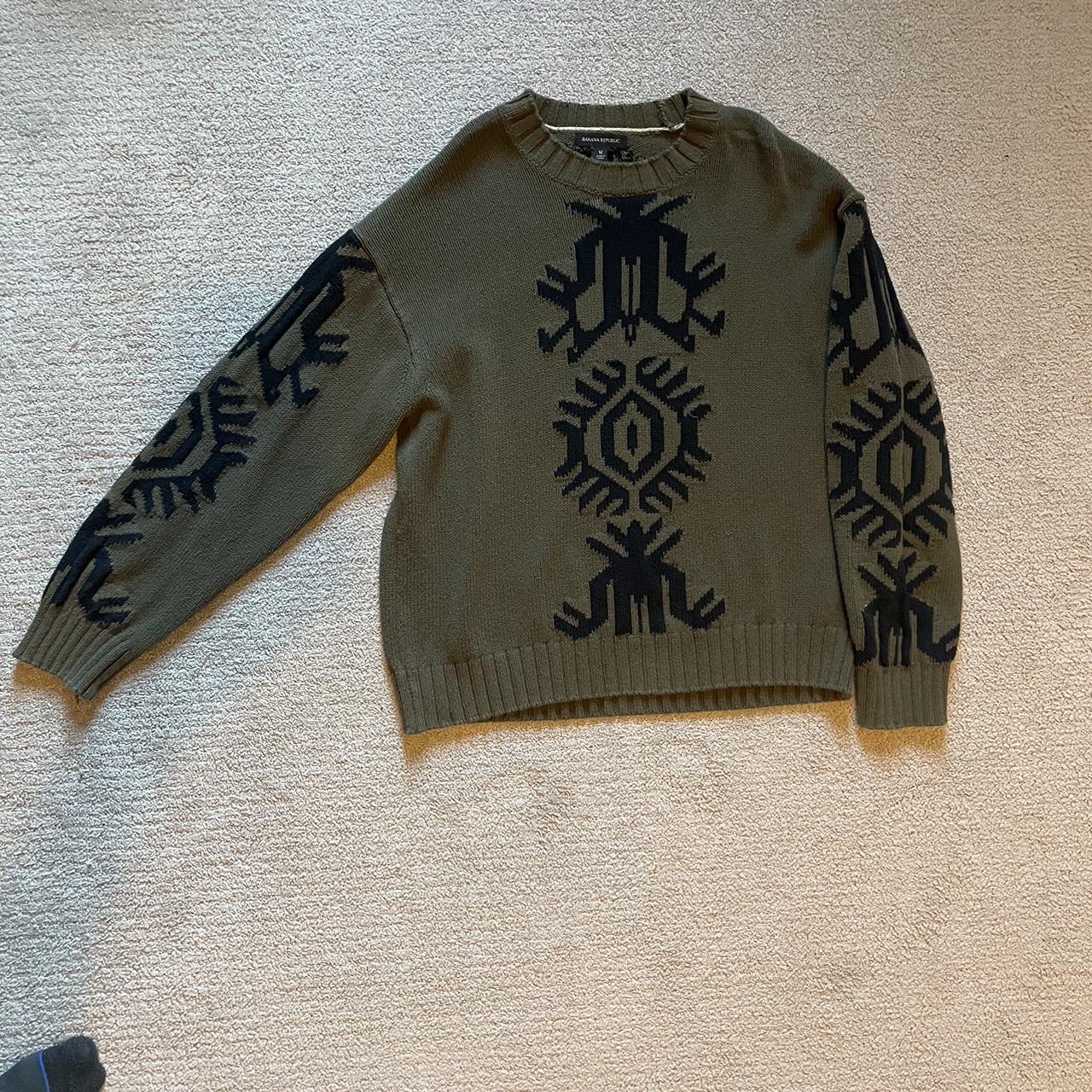 Banana Republic Men's Sweater Green/Khaki M – Vintage Green