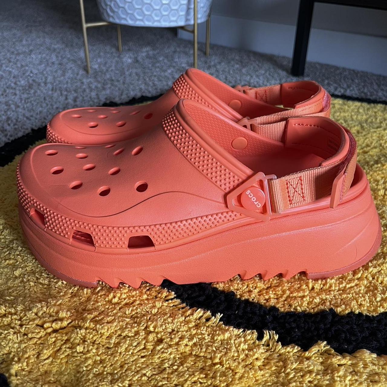 Orange crocs women best sale