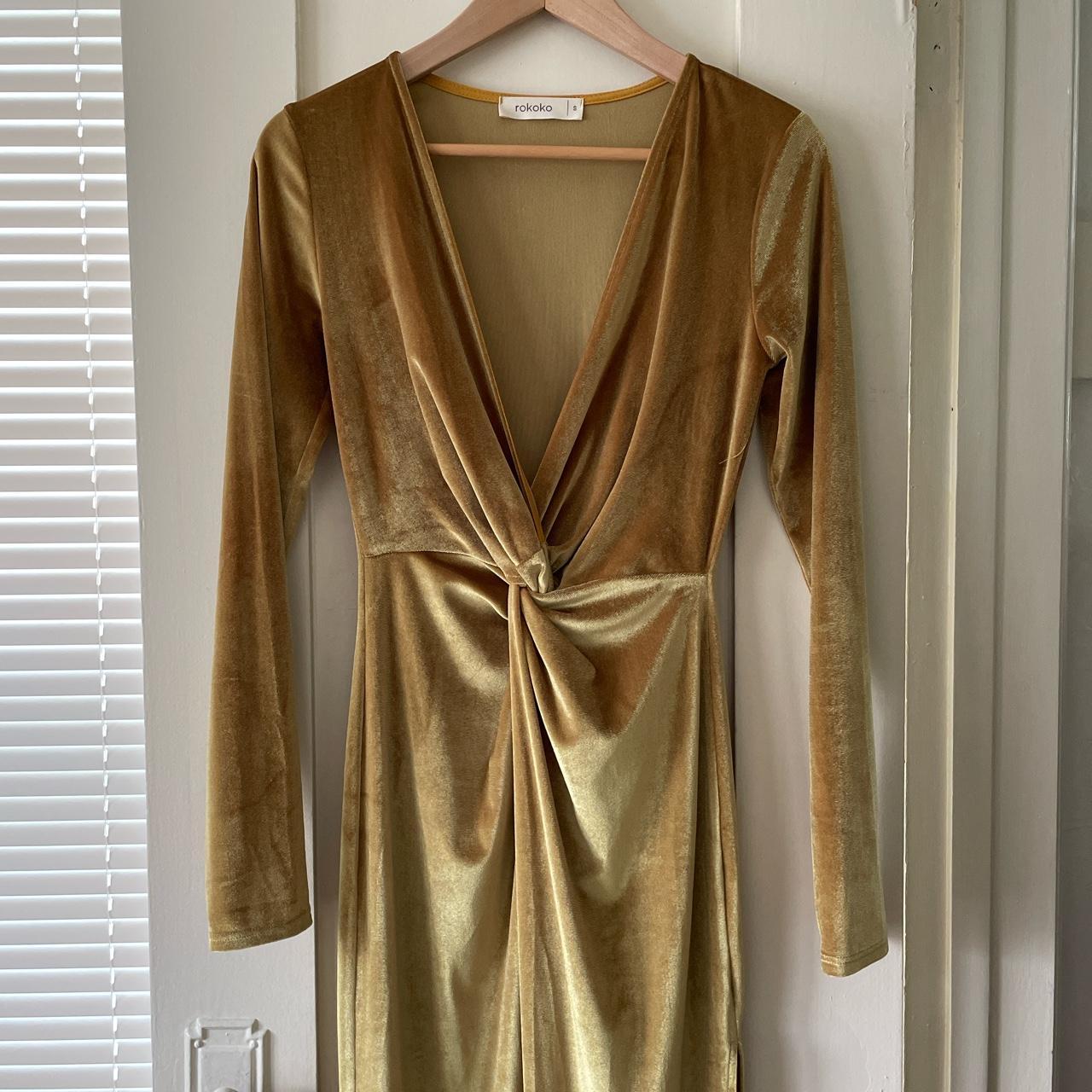 Rokoko Women's Gold Dress (3)