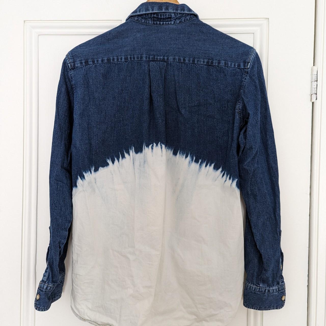 Bassike Dip Dye Denim Shirt Acid Wash XS oversized... Depop