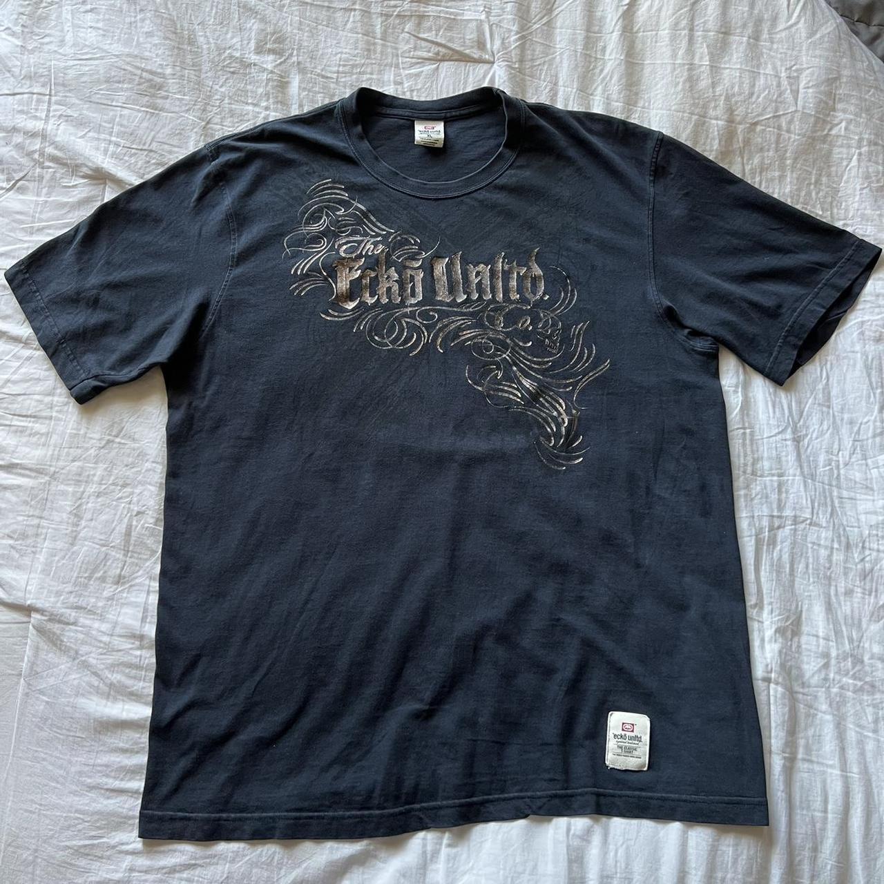 Ecko Ultd shitt 2000’s ecko tee with rose gold... - Depop