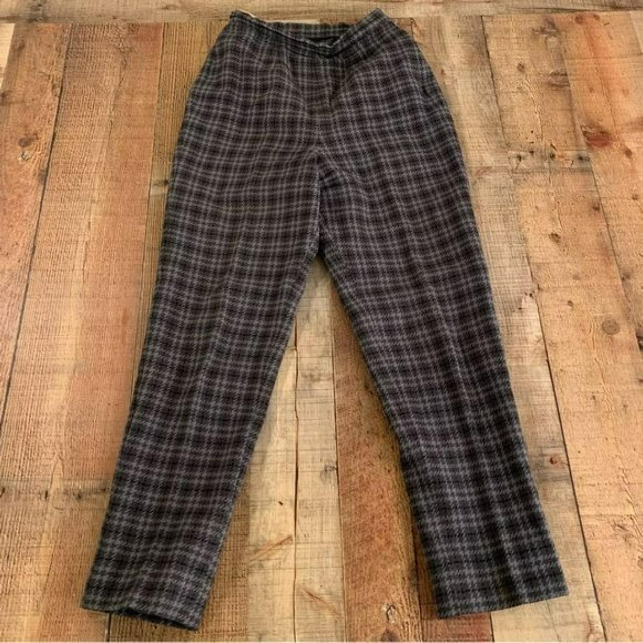 Pendleton mens vintage wool slacks in black and gray... - Depop