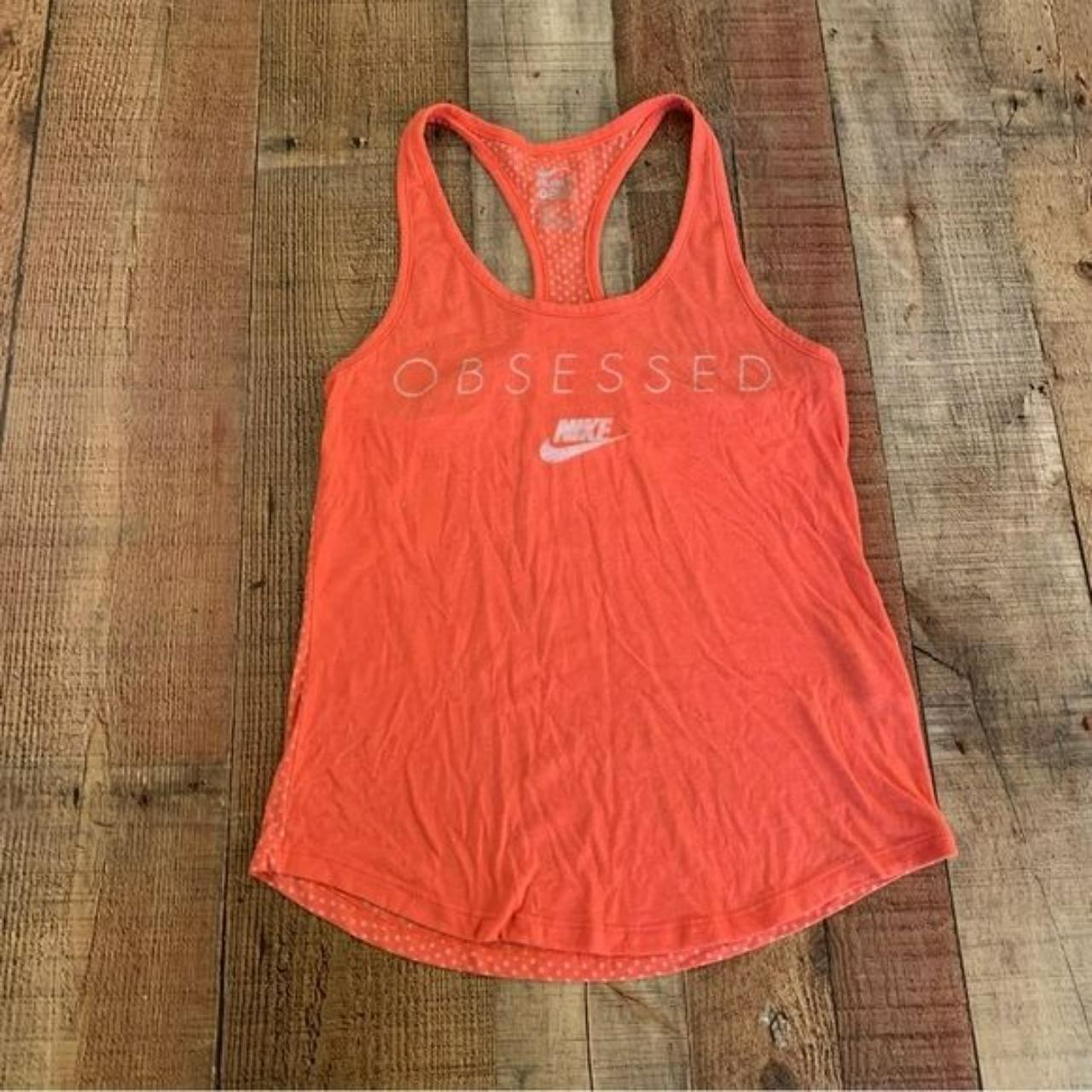 Nike Obsessed Orange athletic tank top small There... Depop