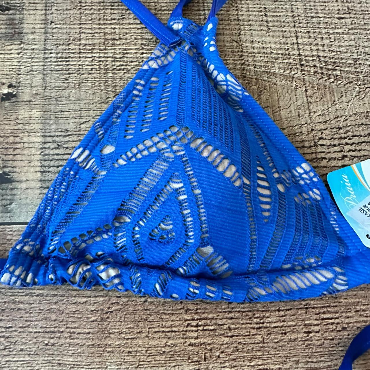 Praia rosset blue lace string bikini triangle swim... - Depop