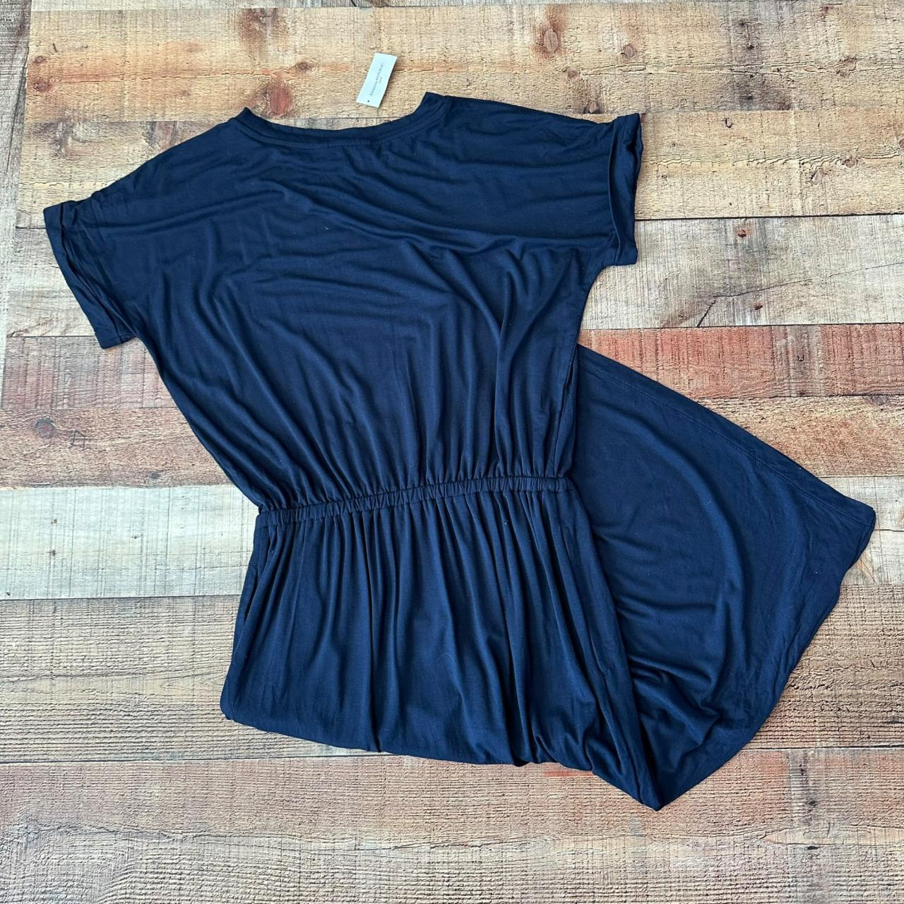 Banana republic outlet navy blue short sleeve maxi... Depop