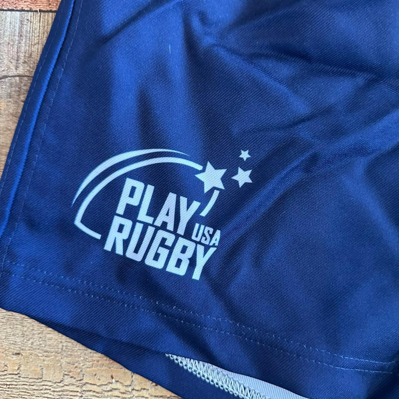Gilbert Men's Rugby Shorts in blue and red M New... Depop